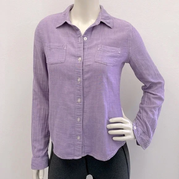 Lilac Button Down Long Sleeve - Picture 4 of 12
